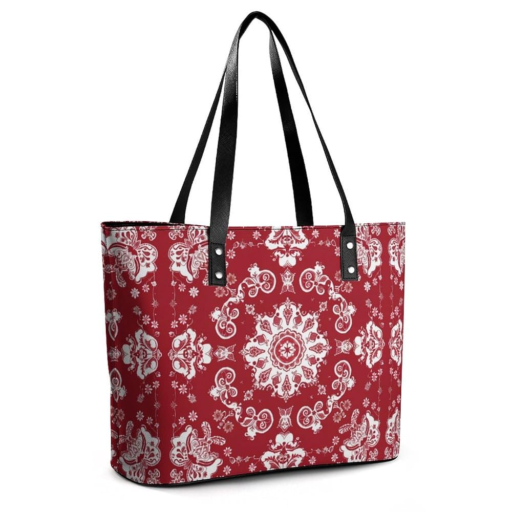 Red Bandana Pattern Women's Handbag Fashion Shoulder Bag Red Bandana Pattern Women's Handbag Fashion Shoulder Bag